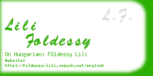 lili foldessy business card